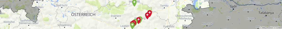 Kartenansicht für Apotheken-Notdienste in der Nähe von Bruck-Mürzzuschlag (Steiermark)